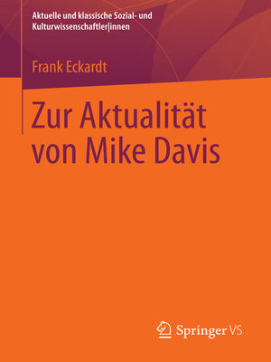 cover image of Zur Aktualität von Mike Davis